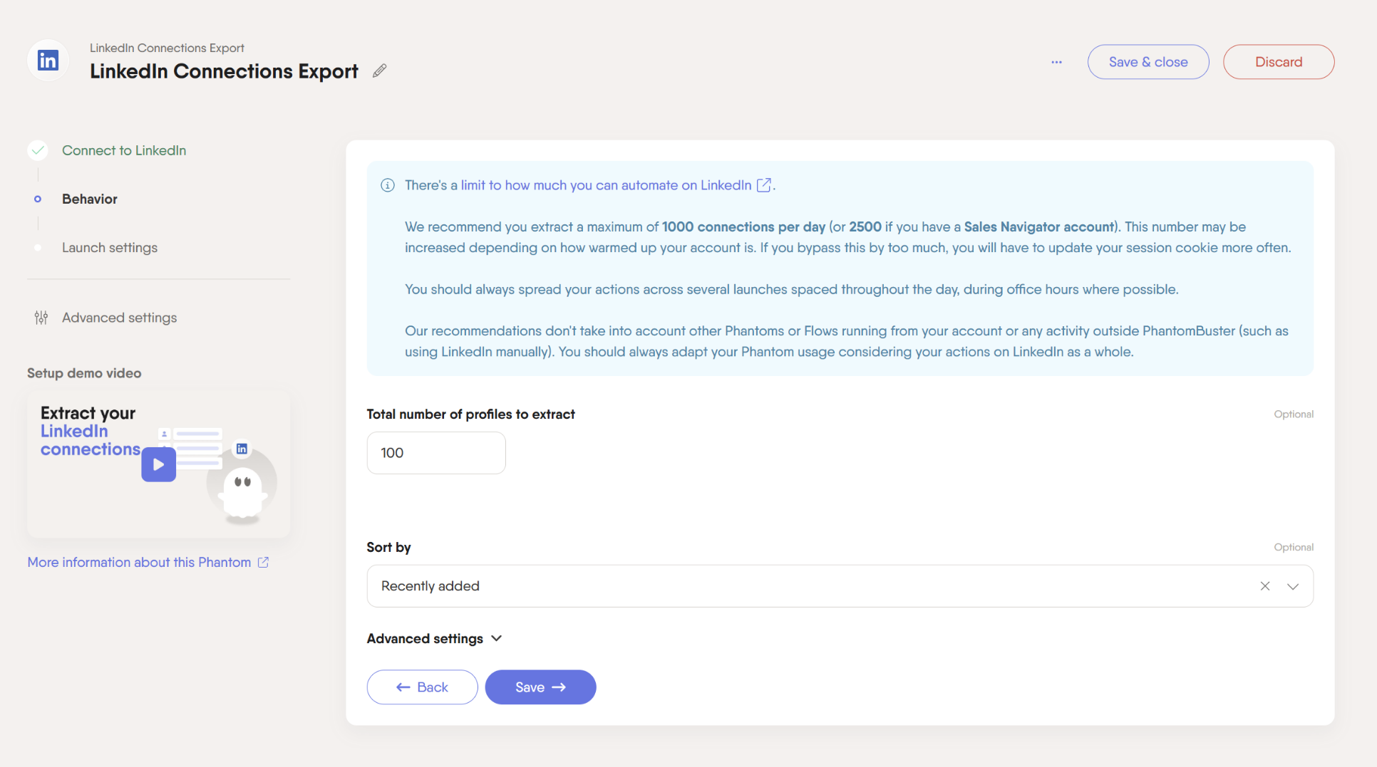 automatically-export-linkedin-connections-with-phantombuster-step2