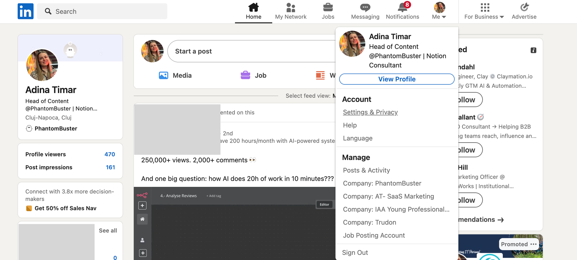 hide email on linkedin profile settings