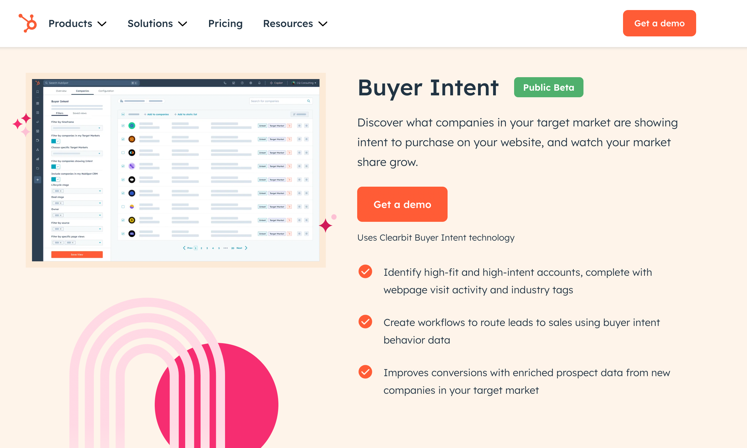 hubspot-product-buyer-intent-page