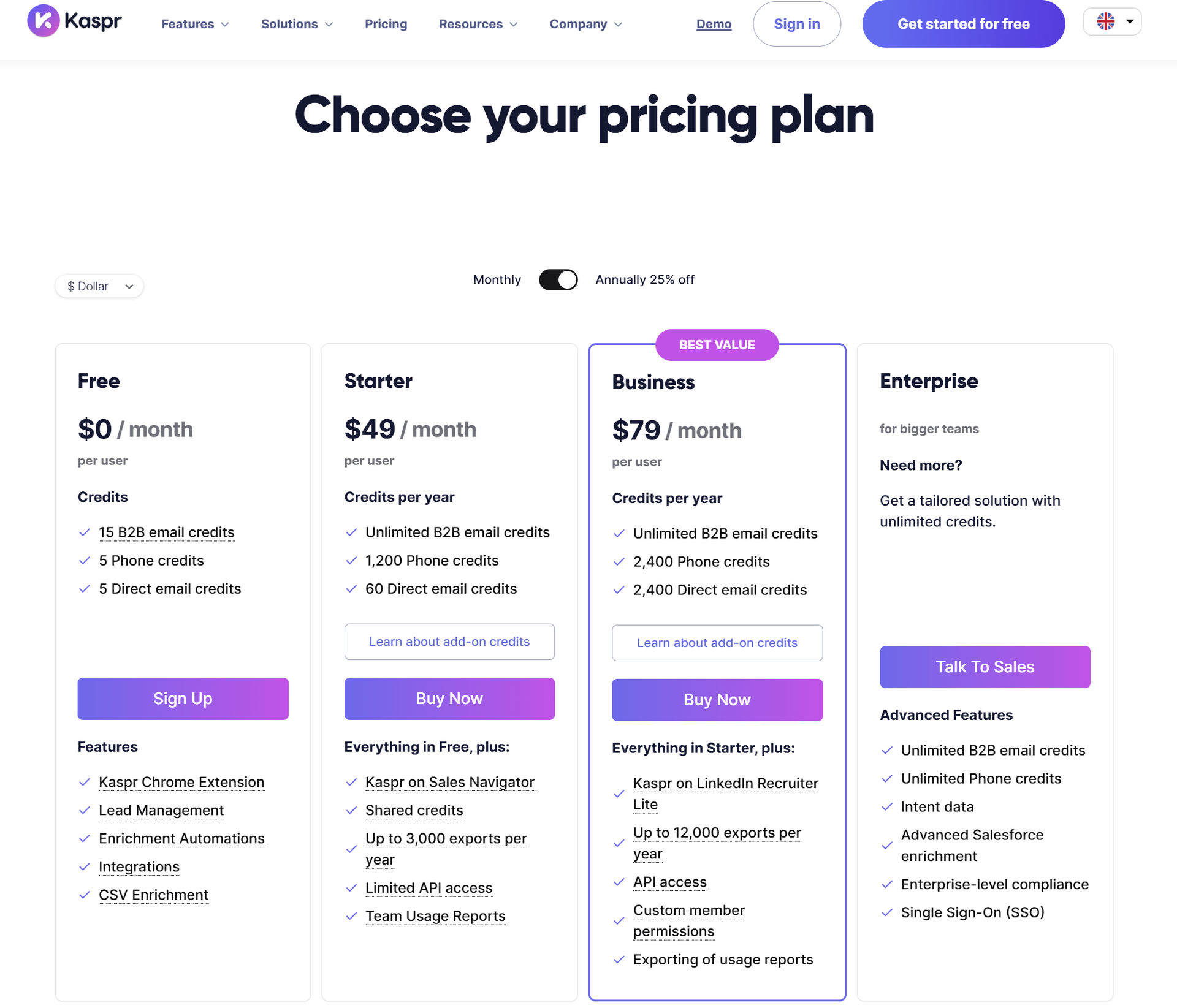 kaspr-pricing