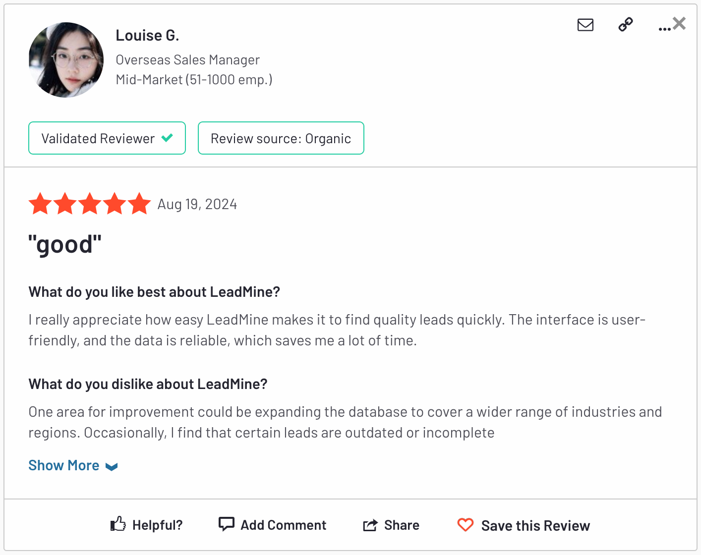 leadmine-reviews-G2-good