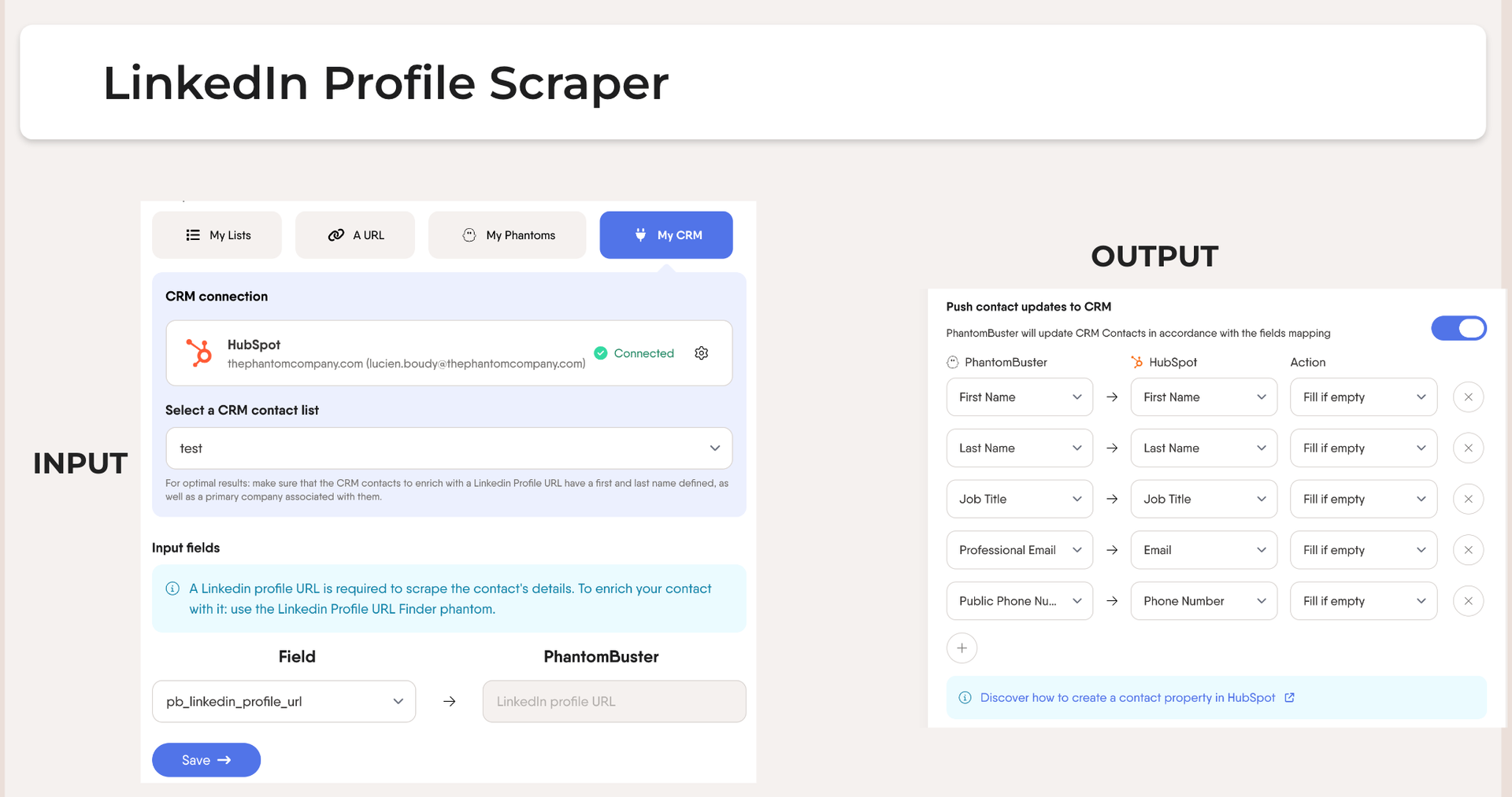 linkedin-profile-scraper-hubspot-phantom