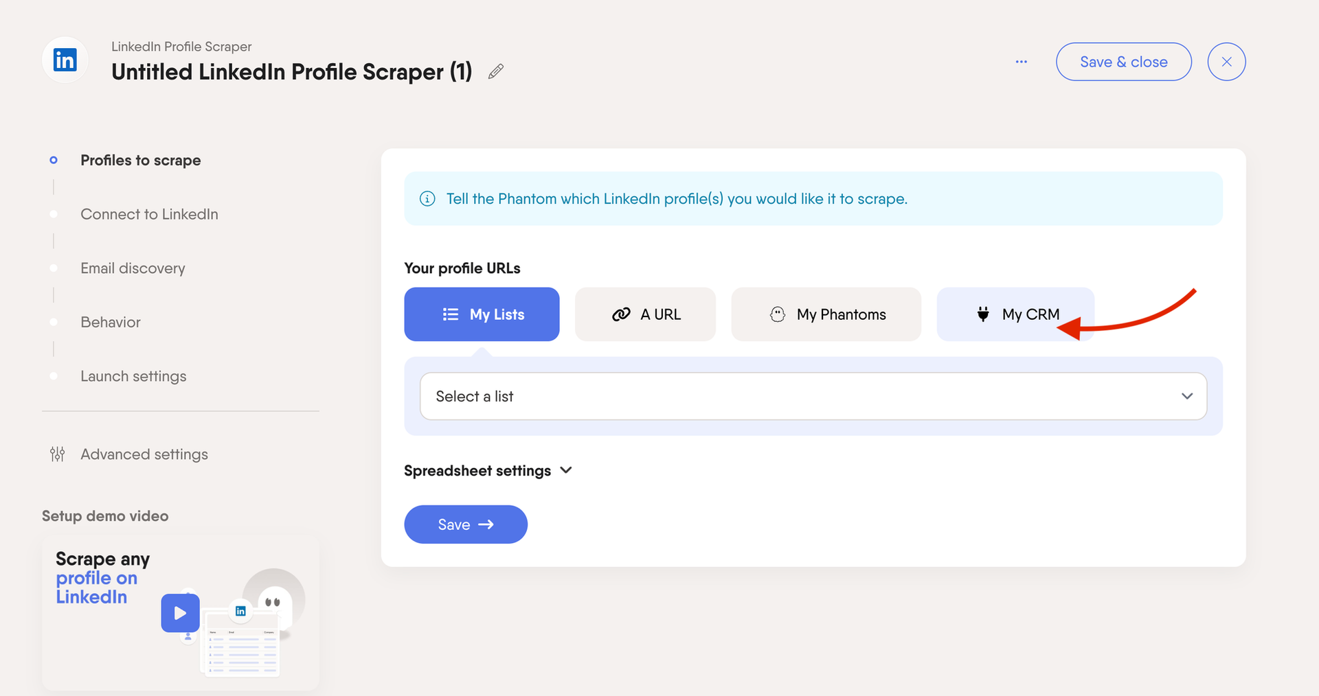 linkedin-profile-scraper-phantom-crm