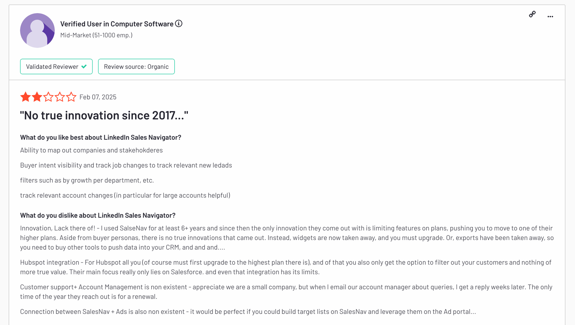 linkedin-sales-navigator-reviews-g2-no-true-innovation-since-2017