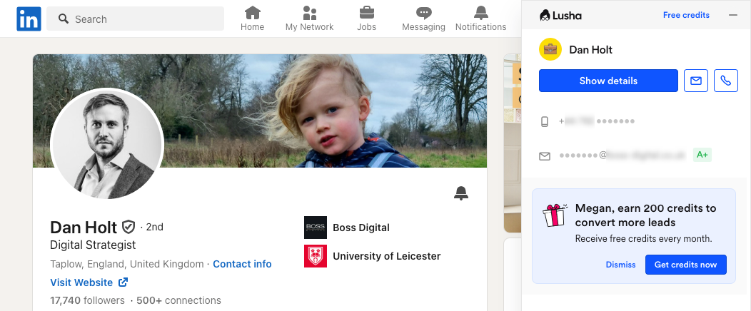 lusha chrome extension
