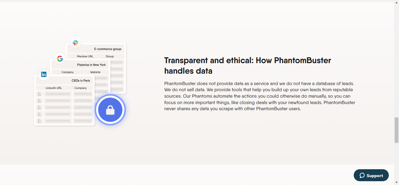 phantombuster ethical data collection