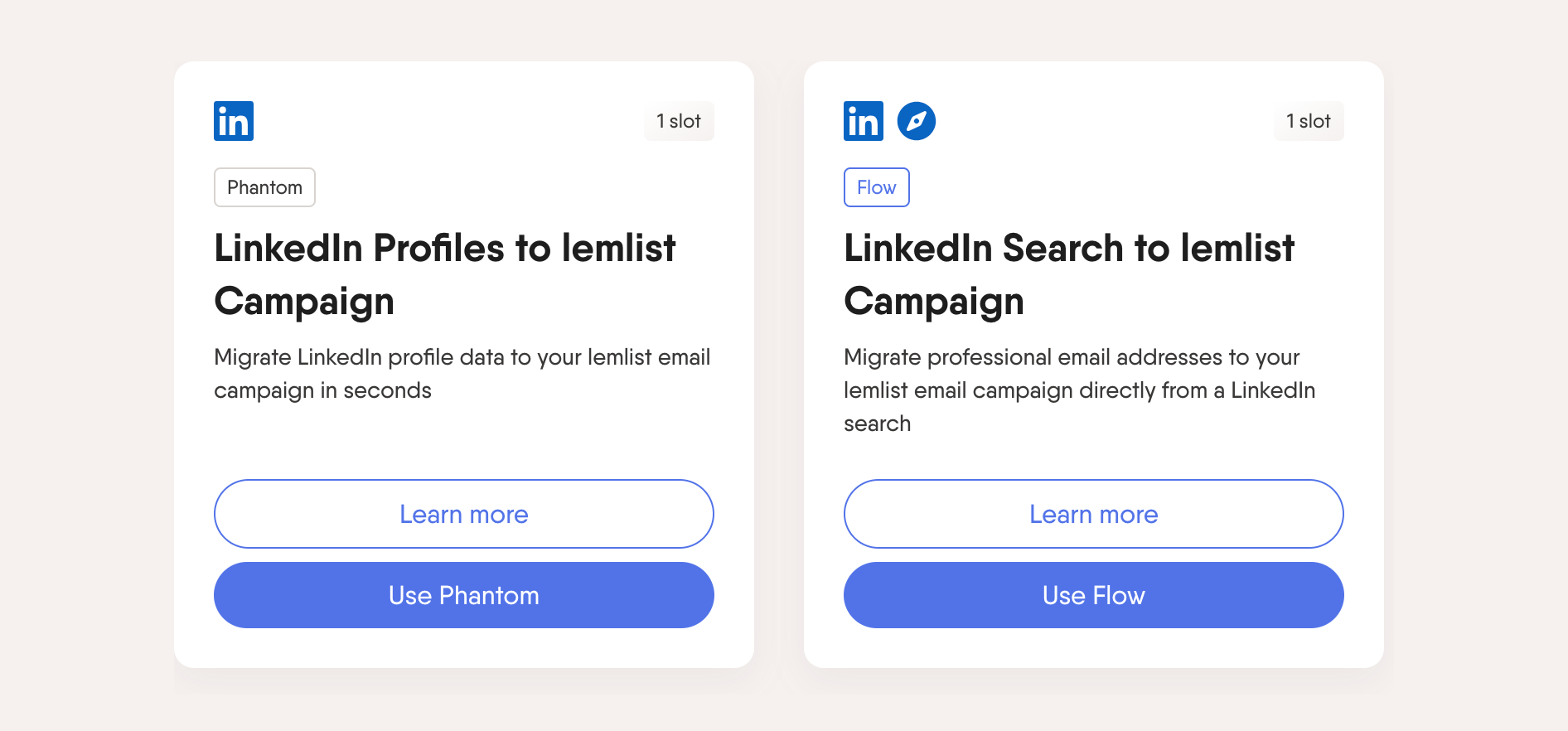 phantombuster lemlist integration