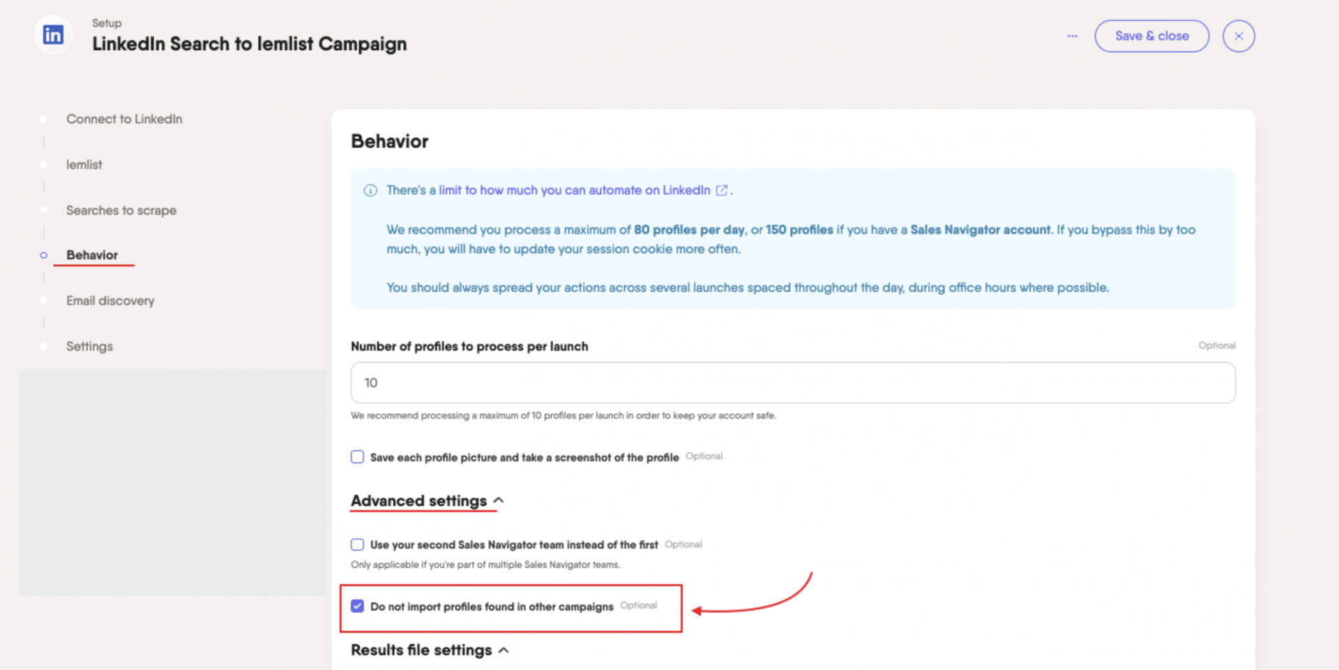 phantombuster lemlist integration supported data