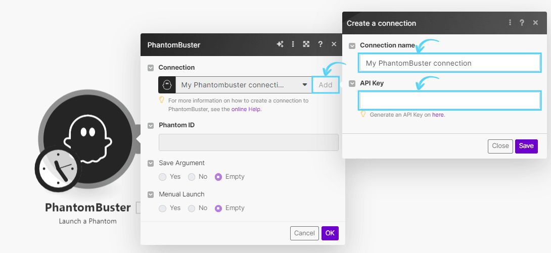 phantombuster make integration