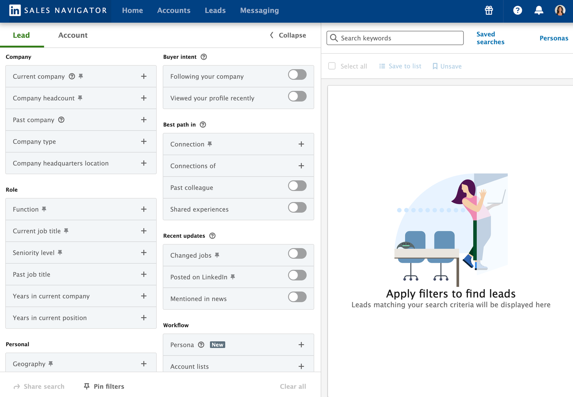 sales-navigator-no-open-profile-filter