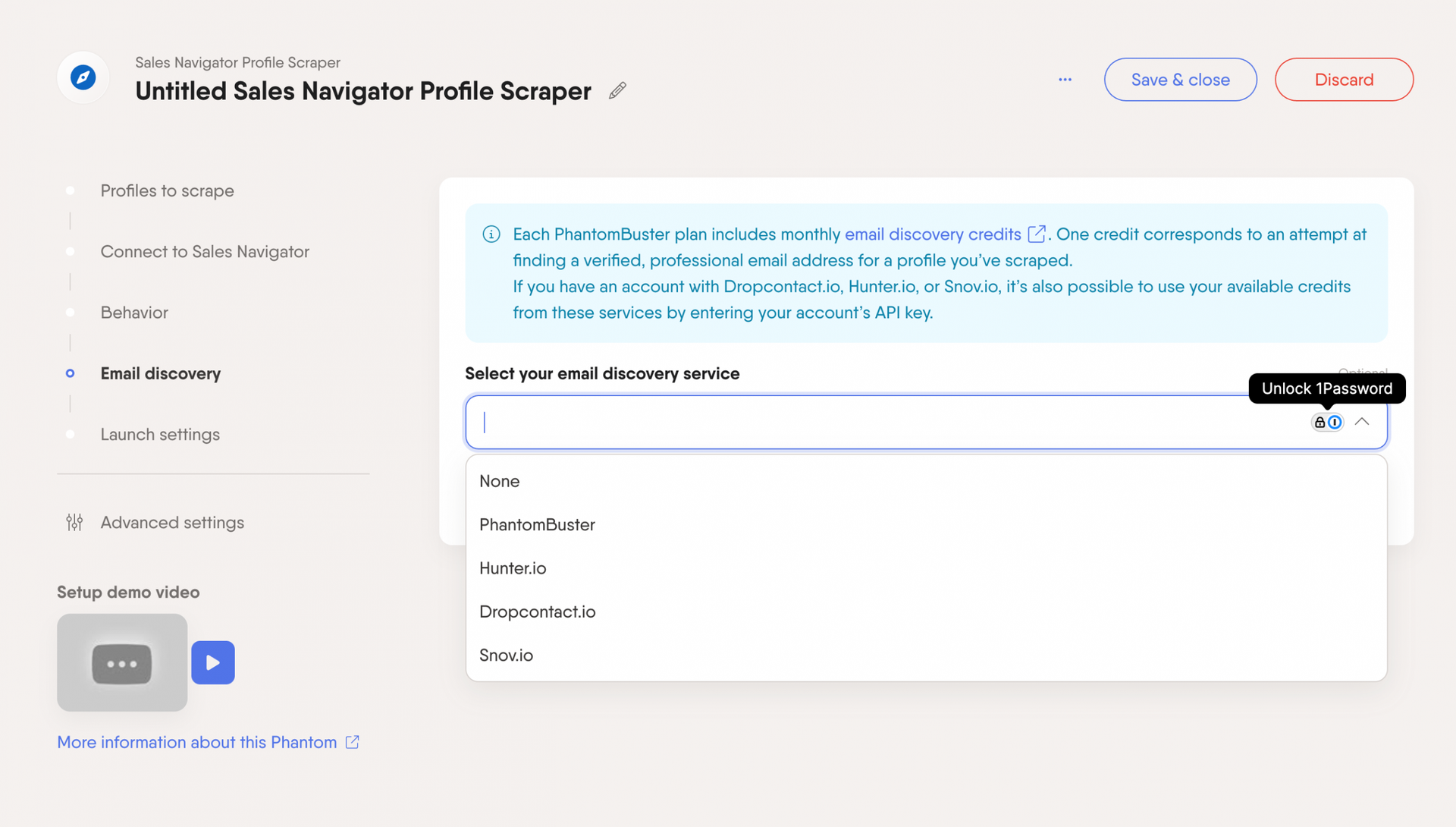 sales navigator profile scraper email discovery