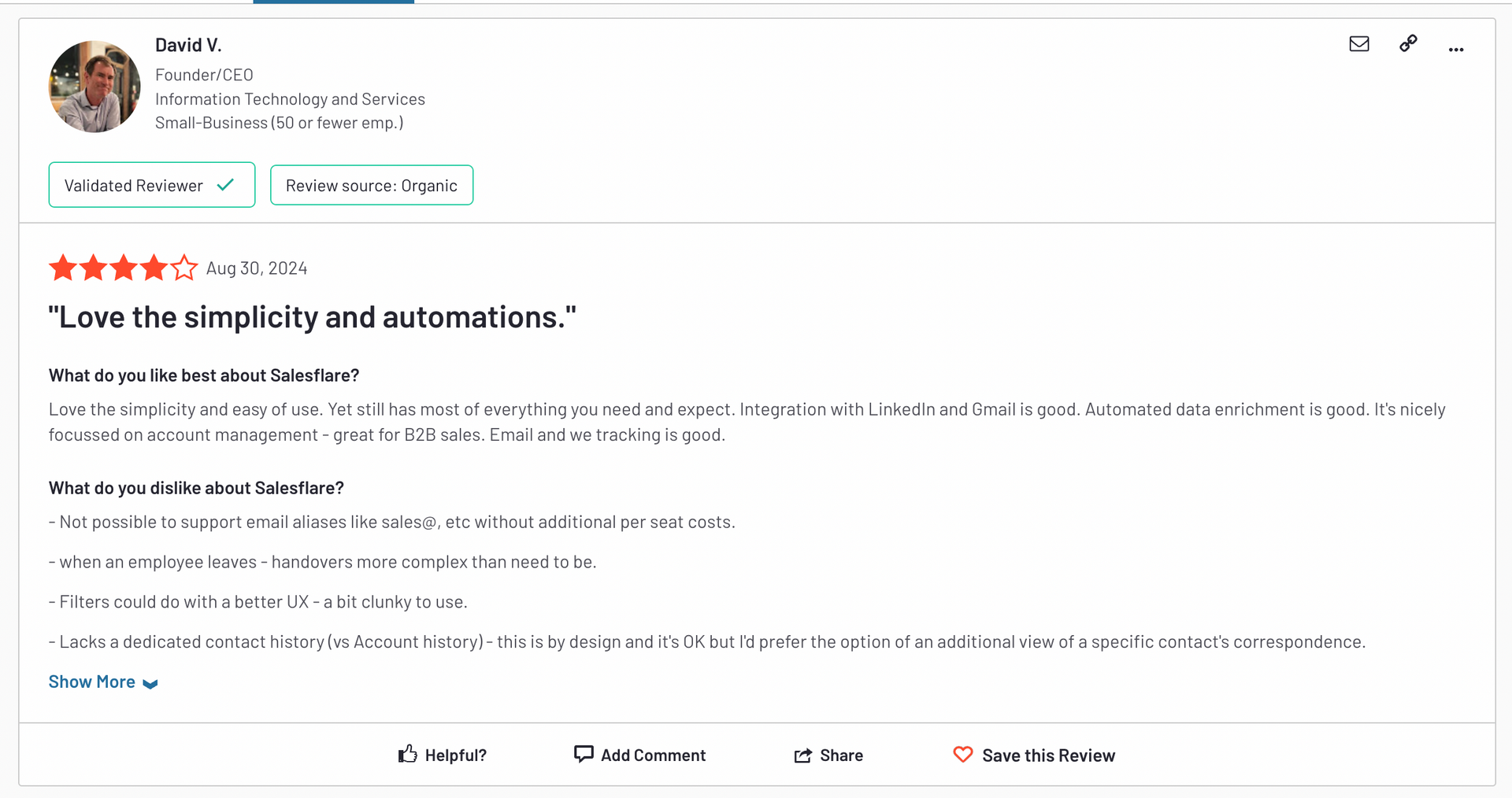 salesflare-linkedin-integration-reviews-g2-love-the-simplicity-and-automations