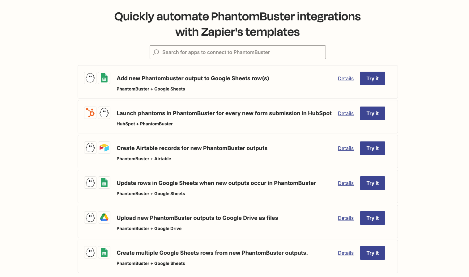 zapier-phantombuster-templates