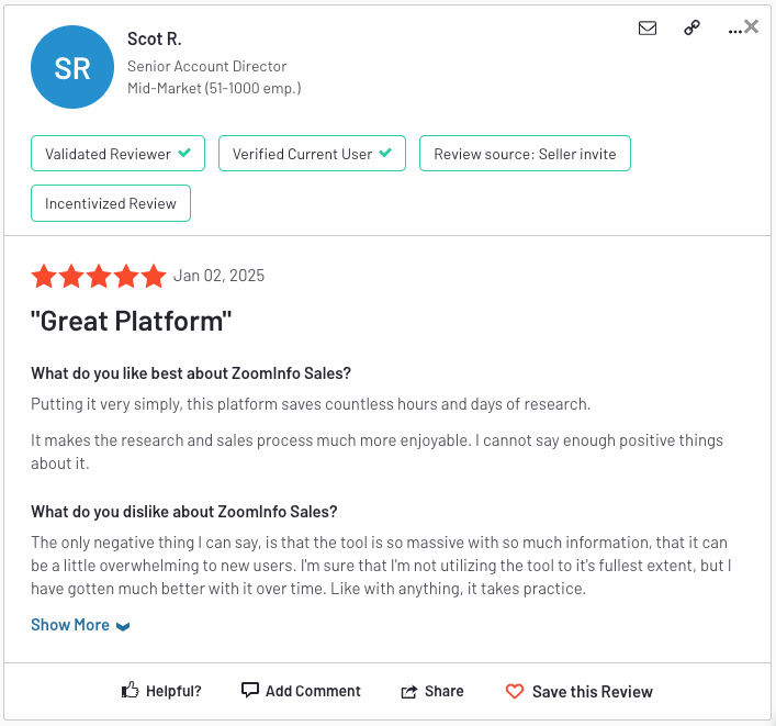 zoominfo-reviews-G2-great-platform