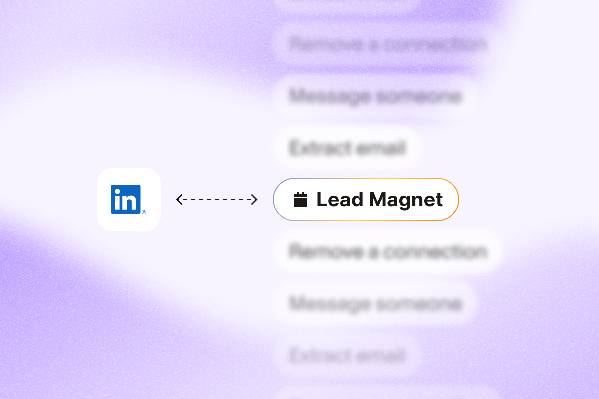 Image that shows how you can turn LinkedIn posts into Lead Magnets with PhantomBuster