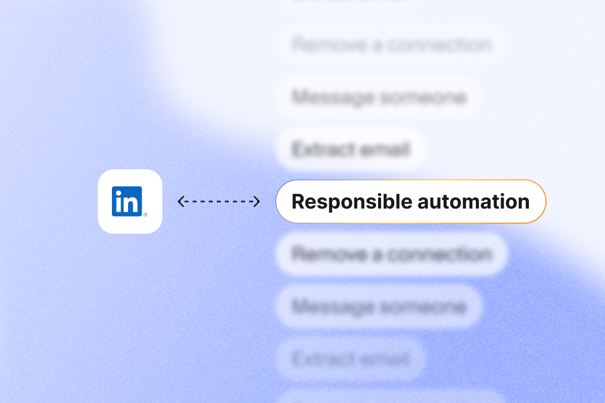 Image that shows how to responsibly automate LinkedIn with PhantomBuster
