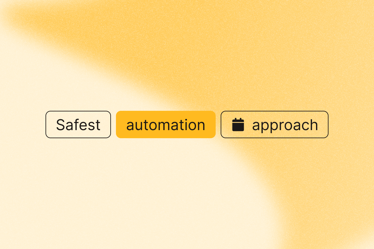 Image that brings up the differences between cloud and browser and api for a safe automation