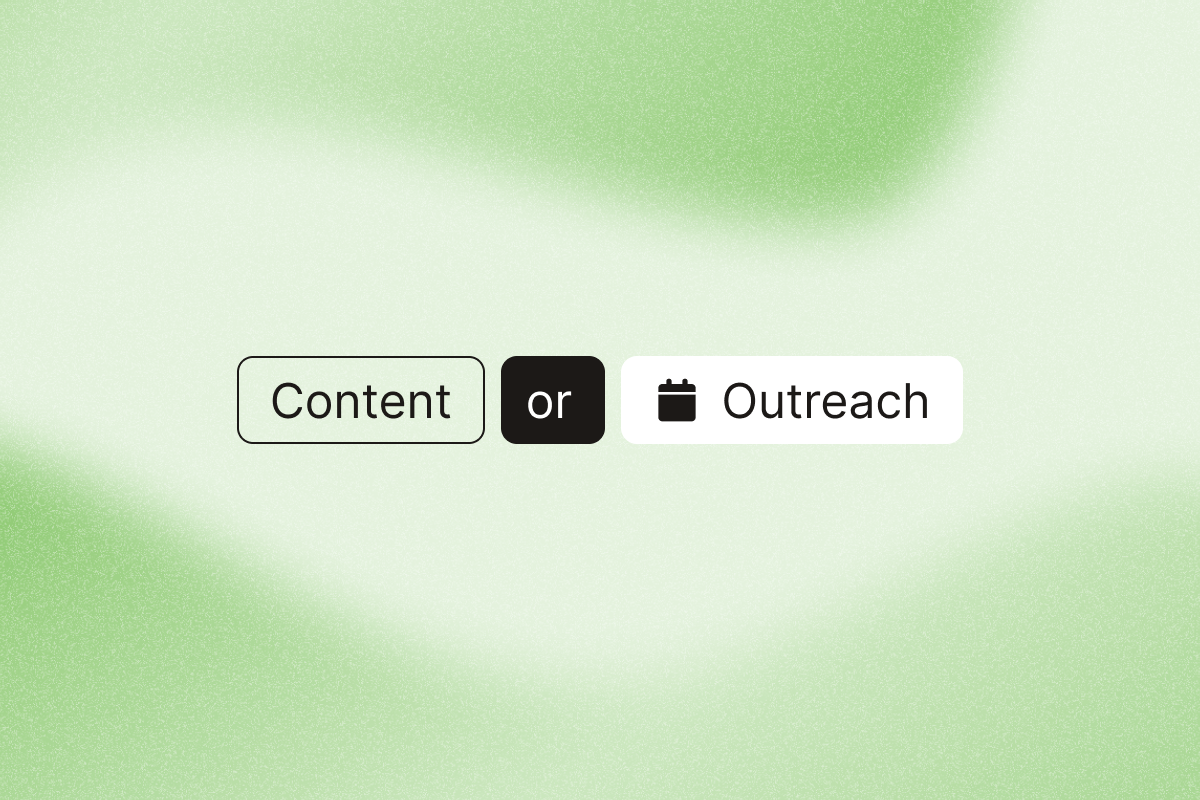 Image that shows whether content or outreach is better for Linkedin sales