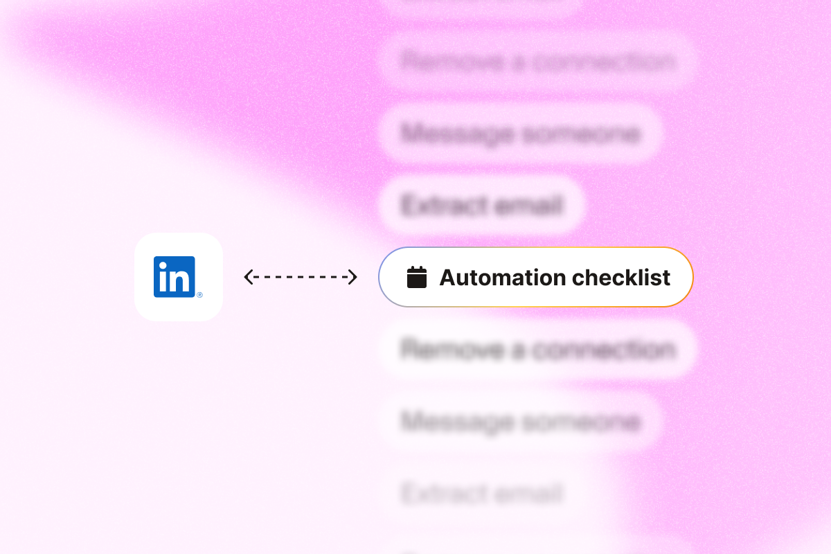 Image that shows a responsible linkedin automation checklist