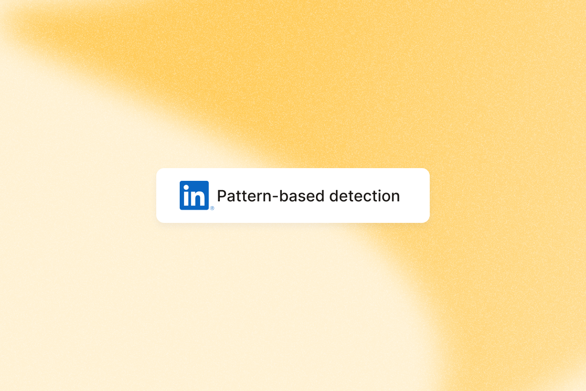 Image that shows what a pattern-based detection system is on LinkedIn