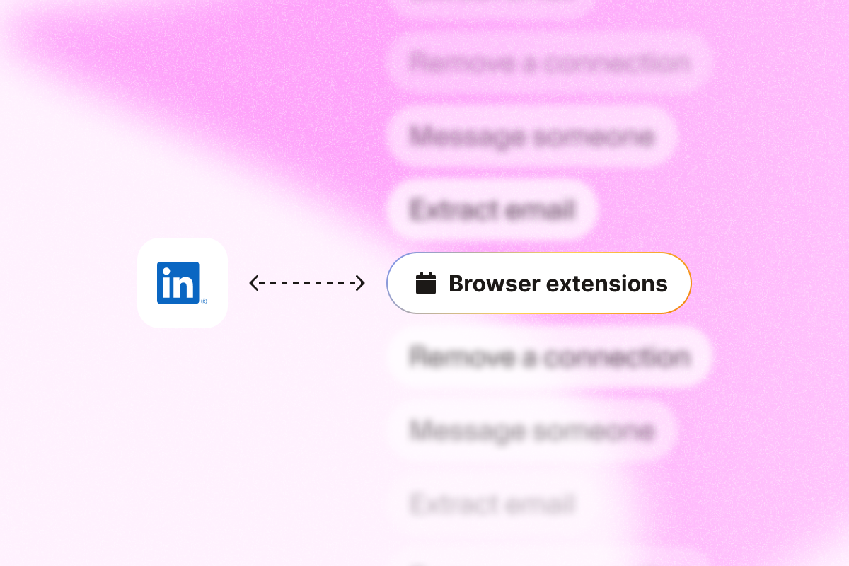 Image that explains why browser extensions trigger more linkedin flags