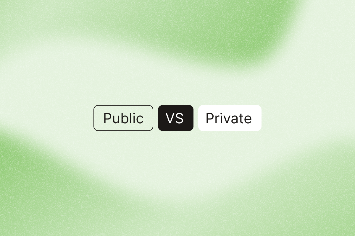 Image that explains the difference between public and private linkedin data