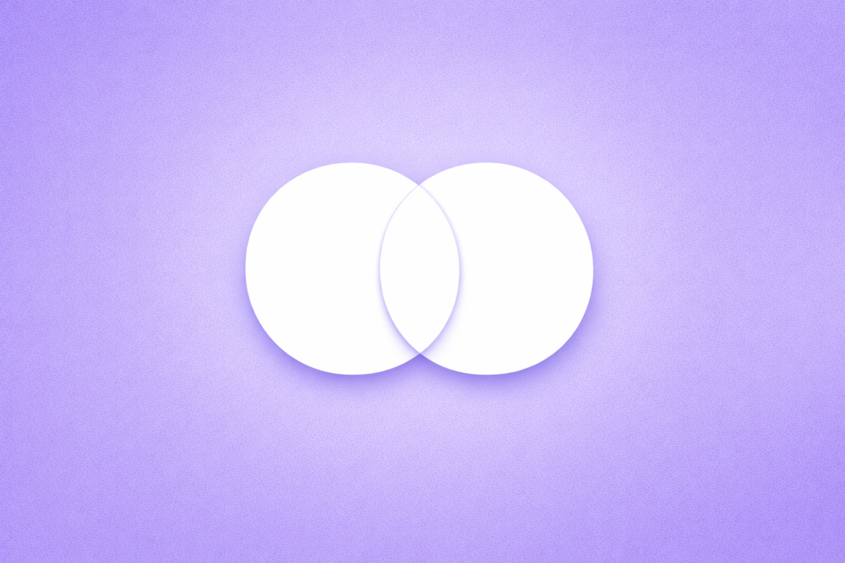 A split-screen graphic illustrating broad targeting on one side and narrow targeting on the other in digital marketing strategies