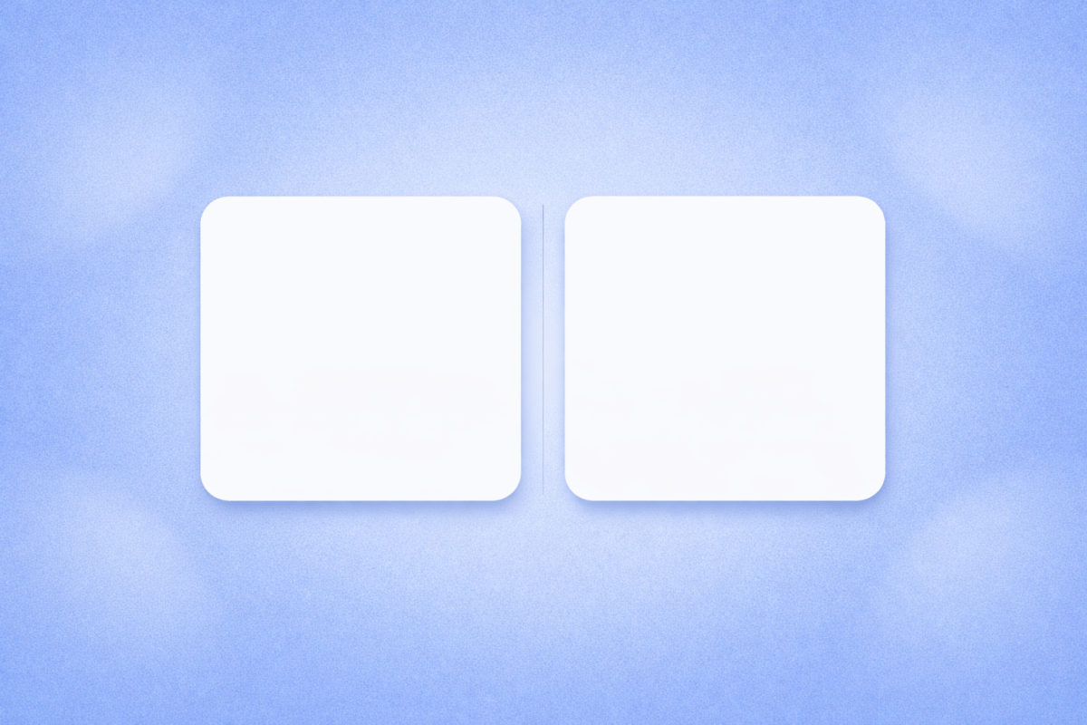 A split screen showing a LinkedIn chat interface with a voice message on one side and text follow-up on the other